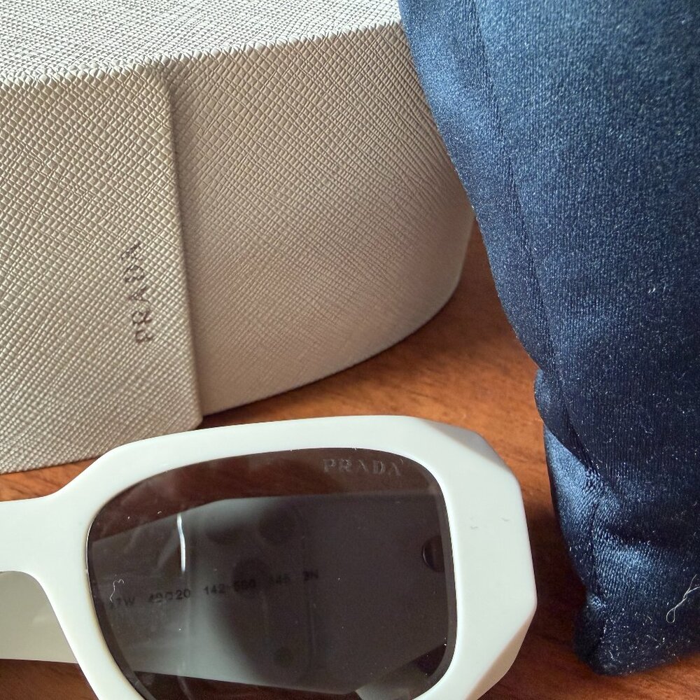 Prada PR 17WS Sunglasses — Talc/White Acetate - Picture 9 of 9